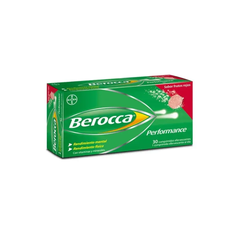 Berocca performance sabor frutos rojos 30 comprimidos efervescentes