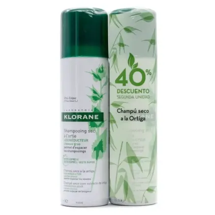 Comprar Klorane champu seco a la ortiga seborregulador 2x150 ml URIACH AQUILEA OTC
