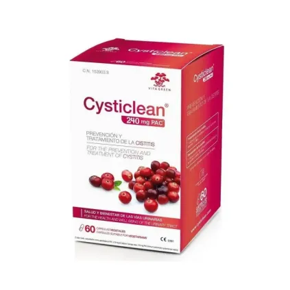Cysticlean 240 mg 60 cápsulas con arándano rojo para prevenir cistitis