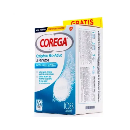 Comprar COREGA OXIGENO BIO-ACTIVO LIMPIEZA PROTESIS DENT 108 TABLETAS FERRER INTERNACIONAL
