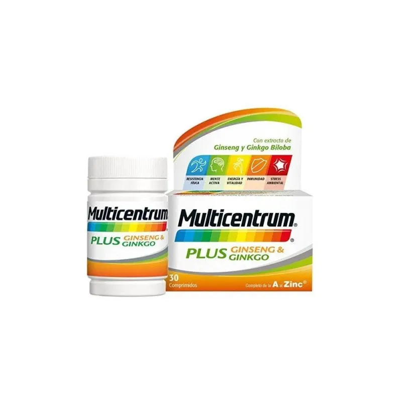 MULTICENTRUM PLUS GINSENG Y GINKGO 30 COMP