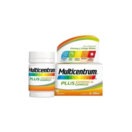 Comprar MULTICENTRUM PLUS GINSENG Y GINKGO 30 COMP SUN PHARMACEUTICALS SPAIN