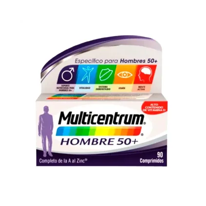 Comprar MULTICENTRUM HOMBRE 50+ 90 COMP SUN PHARMACEUTICALS SPAIN