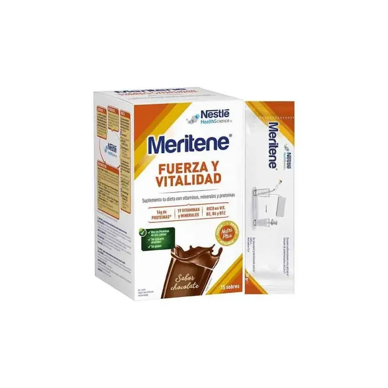 Sobres chocolate Meritene. Farmacia online