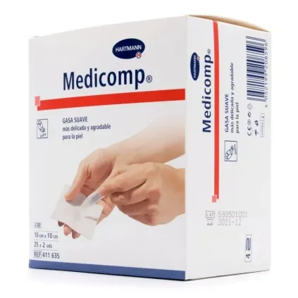 Comprar MEDICOMP COMPRESAS NON WOVEN APOSITO ESTERIL 10 X 10 CM 25 SOBRES 2 U 