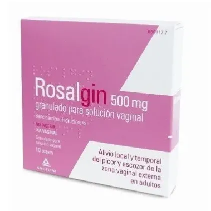 Comprar ROSALGIN 500 mg GRANULADO PARA SOLUCION VAGINAL, 10 sobres ANGELINI