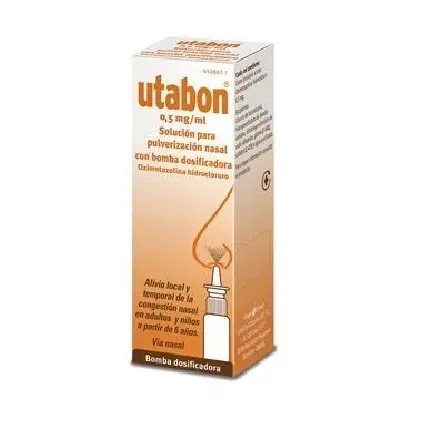 Comprar UTABON 0,5 mg/ml SOLUCION PARA PULVERIZACION NASAL CON BOMBA DOSIFICADORA, 1 envase pulverizador de 15 ml