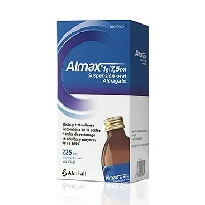 Comprar ALMAX 1g/7,5 ml SUSPENSION ORAL , 1 frasco de 225 ml 