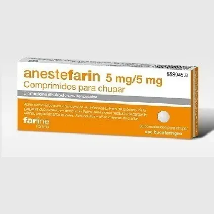 Comprar ANESTEFARIN 5 mg/5 mg COMPRIMIDOS PARA CHUPAR , 20 comprimidos 