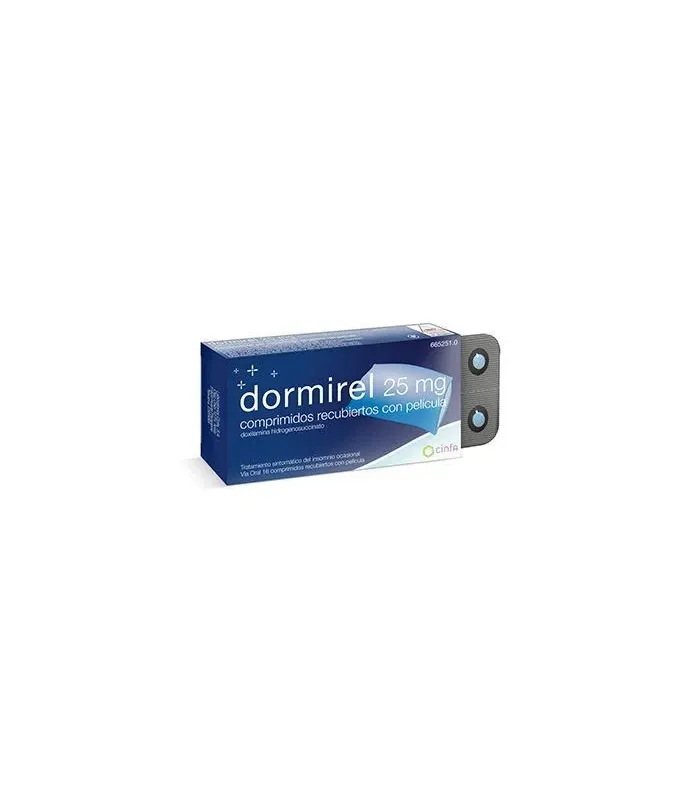 DORMIREL 25 MG 16 COMPRIMIDOS RECUBIERTOS, MEDICAMENTOS