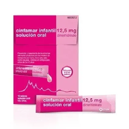 Comprar CINFAMAR INFANTIL 12,5 mg SOLUCION ORAL , 12 envases unidosis de 5 ml