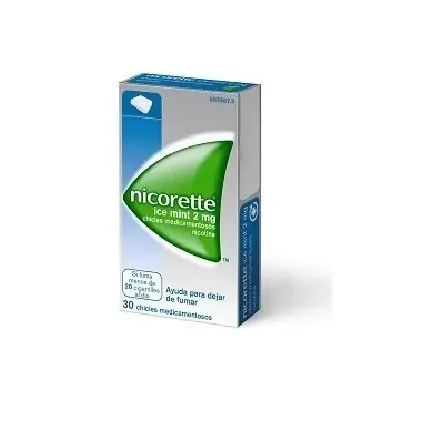 Comprar NICORETTE ICE MINT 2 mg CHICLES MedicamentosOS, 30 chicles 