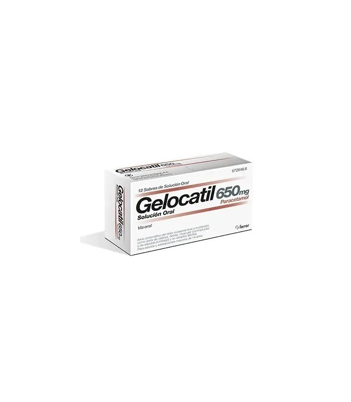 GELOCATIL 650 MG 12 SOBRES SOLUCION ORAL, MEDICAMENTOS