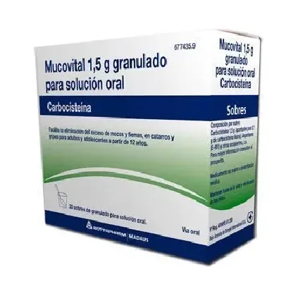 Comprar MUCOVITAL 1,5 GRANULADO PARA SOLUCION ORAL , 20 sobres