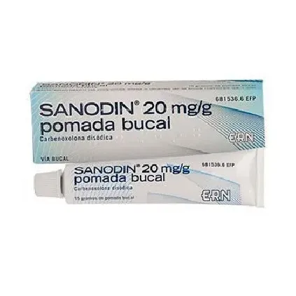 Comprar SANODIN 20 mg/g POMADA BUCAL, 1 tubo de 15 g 