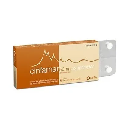 Comprar CINFAMAR 50 mg COMPRIMIDOS RECUBIERTOS , 10 comprimidos