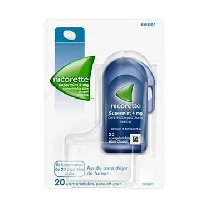 Comprar NICORETTE SUPERMINT 4 mg COMPRIMIDOS PARA CHUPAR EFG, 20 comprimidos 