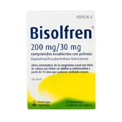 Comprar BISOLFREN 200 MG /30 MG COMPRIMIDOS RECUBIERTOS CON PELÍCULA 20 comprimidos 