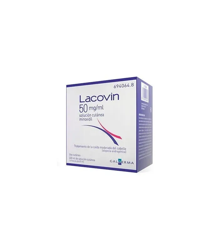 LACOVIN 50 MG/ML SOLUCION CUTANEA 4 FRASCOS 60 M, MEDICAMENTOS