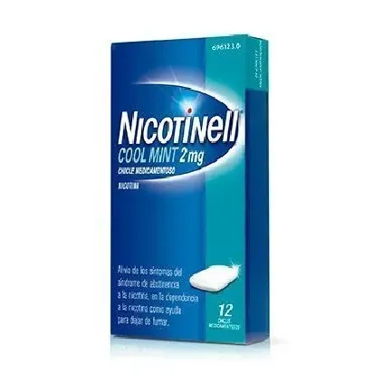 Comprar NICOTINELL COOL MINT 2 mg CHICLE MedicamentosO, 12 chicles