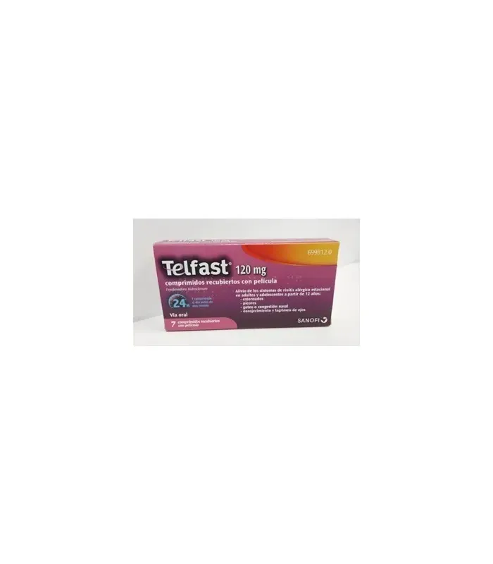 TELFAST 120 MG 7 COMPRIMIDOS RECUBIERTOS, MEDICAMENTOS