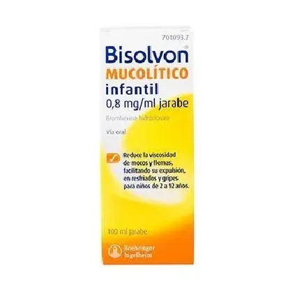 Comprar BISOLVON MUCOLITICO INFANTIL 0,8 MG/ML JARABE , frasco de 100 ml