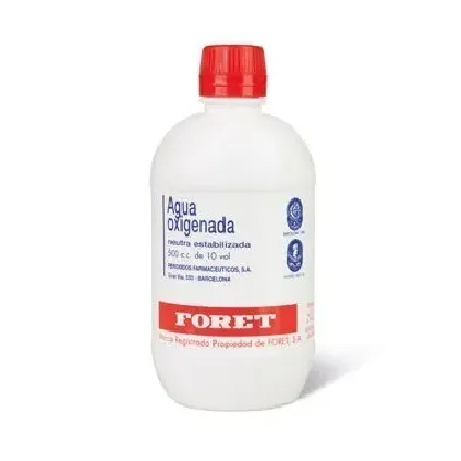 Comprar AGUA OXIGENADA FORET 3 % solución cutánea y concentrado para solución bucal , 1 frasco de 500 ml 