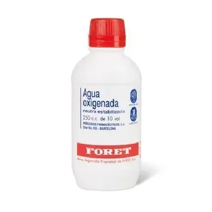Comprar AGUA OXIGENADA FORET 3 % solución cutánea y concentrado para solución bucal , 1 frasco de 250 ml 