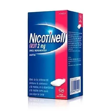 Comprar NICOTINELL FRUIT 2 mg CHICLE MedicamentosO , 96 chicles 