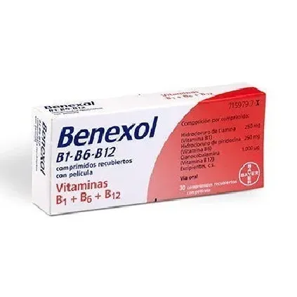 Comprar BENEXOL B1 B6 B12 30 COMPRIMIDOS