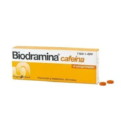 Comprar BIODRAMINA CAFEINA COMPRIMIDOS RECUBIERTOS , 4 comprimidos