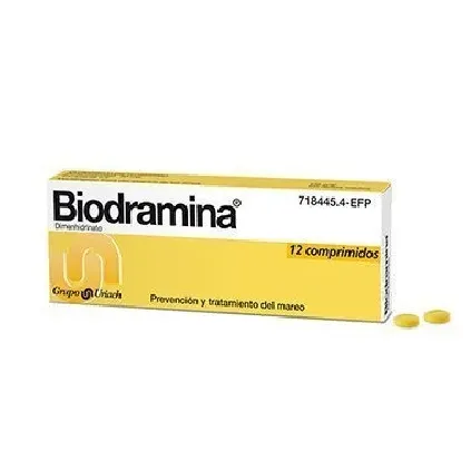 Comprar BIODRAMINA 50 mg COMPRIMIDOS , 12 comprimidos