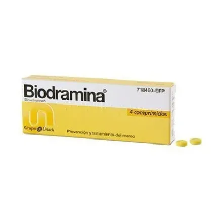 Comprar BIODRAMINA 50 mg COMPRIMIDOS , 4 comprimidos