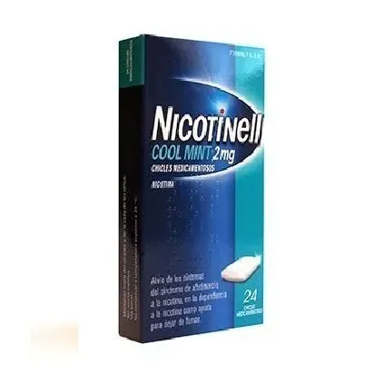 Comprar NICOTINELL COOL MINT 2 mg CHICLE MedicamentosO, 24 chicles