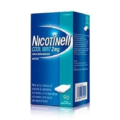 Comprar NICOTINELL COOL MINT 2 mg CHICLE MedicamentosO, 96 chicles 
