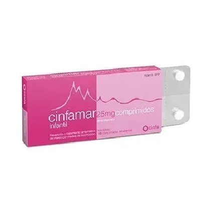 Comprar CINFAMAR INFANTIL 25 mg COMPRIMIDOS RECUBIERTOS , 10 comprimidos