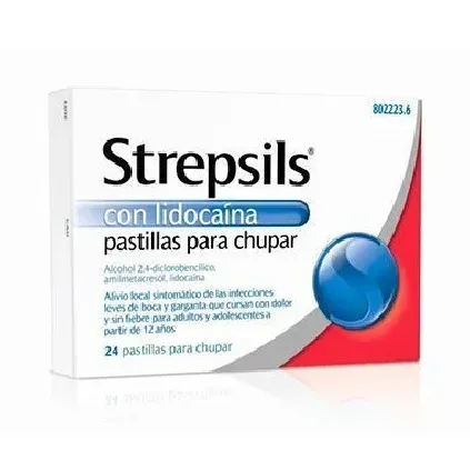 Comprar STREPSILS CON LIDOCAINA PASTILLAS PARA CHUPAR , 24 pastillas