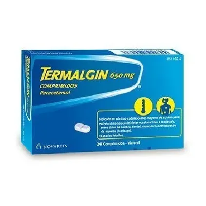Comprar TERMALGIN 650 mg COMPRIMIDOS, 20 comprimidos