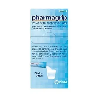 Comprar PHARMAGRIP FORTE POLVO PARA SUSPENSION ORAL , 10 sobres