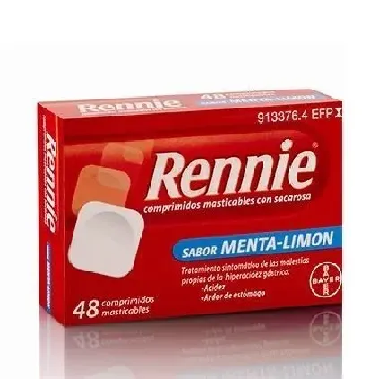 Comprar RENNIE MENTA LIMON 48 COMPRIMIDOS MASTICABLES