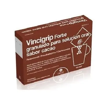 Comprar VINCIGRIP FORTE GRANULADO PARA SOLUCION ORAL SABOR CACAO , 10 sobres