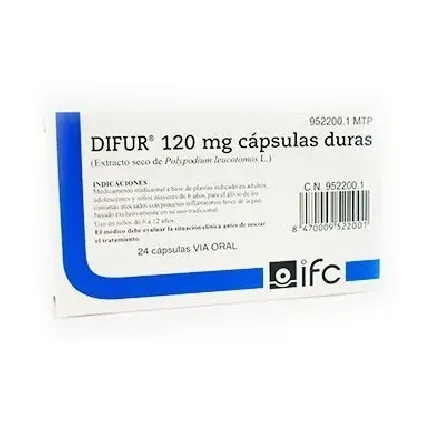 Comprar DIFUR 120 mg CAPSULAS DURAS , 24 cápsulas 