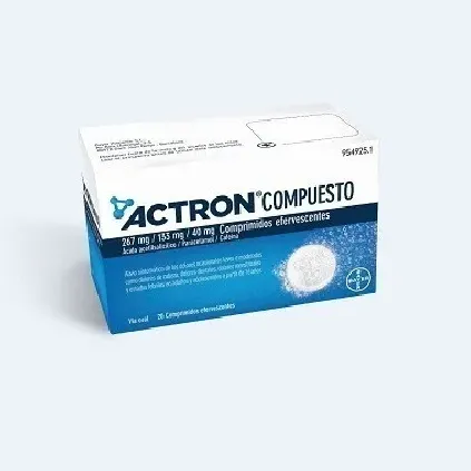 Comprar ACTRON COMPUESTO COMPRIMIDOS EFERVESCENTES , 20 comprimidos BAYER