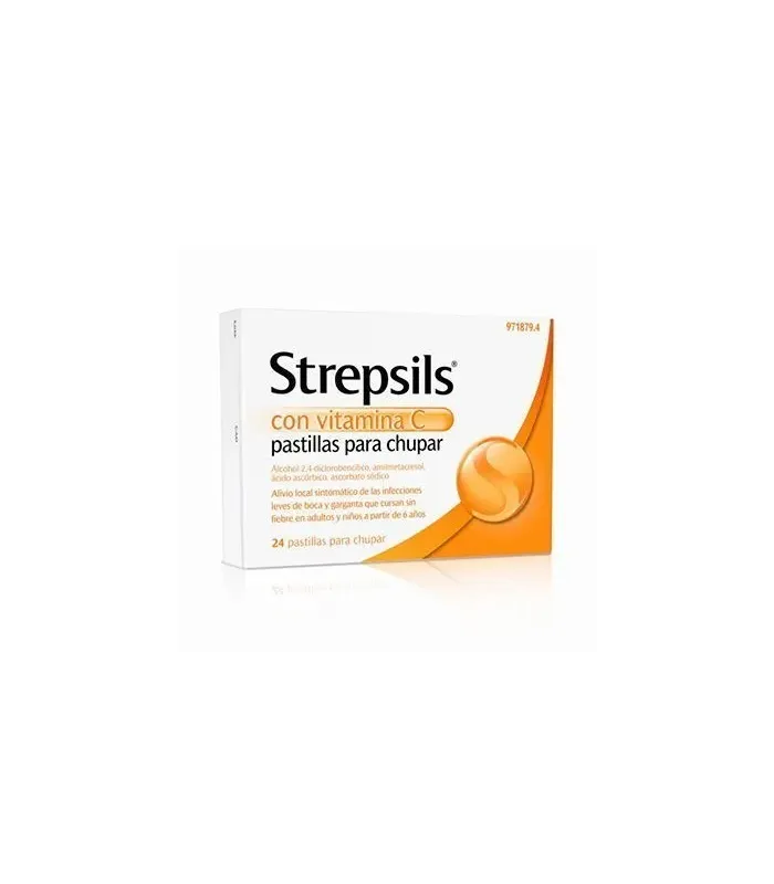 STREPSILS CON VITAMINA C 24 PASTILLAS PARA CHUPAR, MEDICAMENTOS