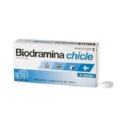 Comprar BIODRAMINA 20 mg CHICLES MedicamentosOS , 6 chicles