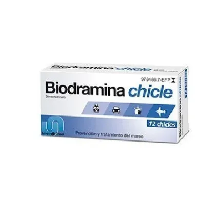 Comprar BIODRAMINA 20 mg CHICLES MedicamentosOS , 12 chicles 
