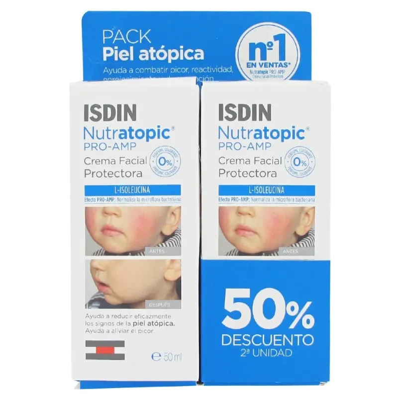 ISDIN nutratopic PRO-AMP duplo crema facial 2x50ml