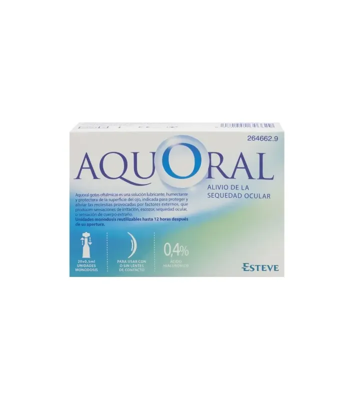 AQUORAL GOTAS HUMECTANTES C/ A HIALURONICO 0.4% 0.5 ML 20 MONODOSIS