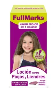 FullMarks Loción Antipiojos 100 ml para eliminar piojos y liendres sin pesticidas