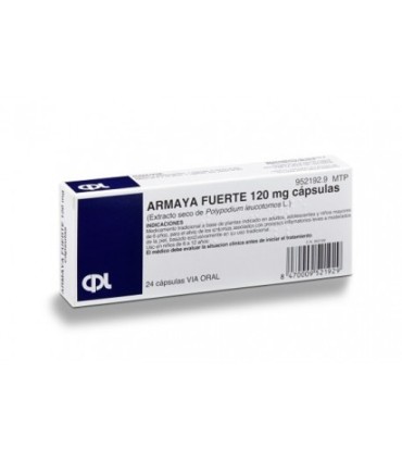 Comprar ARMAYA FUERTE 120 mg CAPSULAS DURAS. , 24 cápsulas 